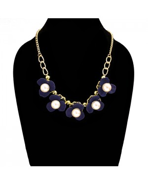 Blue Flower Necklace